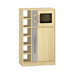 Lara hoge kast met koelkast en magnetron