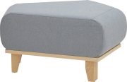 Chillax vijfhoek hocker, kunstleer, Poederbeige (KF31)