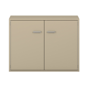 Pureo Kast met dubbele deur decor B 100 x H 75 x D 42 cm, strandbeige