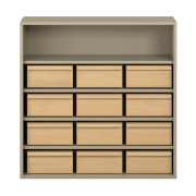 Pureo Materiaalkast decor B 100 x H 100 x D 42 cm, strandbeige
