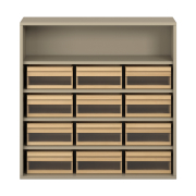 Pureo Materiaalkast acryl decor B 100 x H 100 x D 42 cm, strandbeige