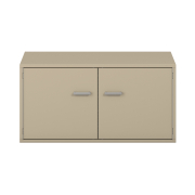 Pureo Kast met dubbele deur en rolbodem decor B 100 x H 50 x D 60 cm, strandbeige