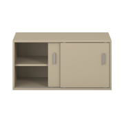 Pureo Kast met schuifdeuren decor B 100 x H 50 x D 60 cm, strandbeige