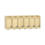 Yuna dubbel schap met deuren en haken, 6 vakken, B 120 x H 42,5 x D 33 cm