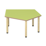 Tabulo Vijfhoek tafel klein, houten poten