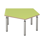 Tabulo Vijfhoek tafel klein, verstelbare poten 46-59 cm