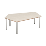 Tabulo Vijfhoek tafel groot, metalen poten