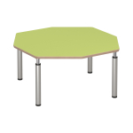 Tabulo Achthoek tafel Ø126, verstelbare poten 46-59 cm