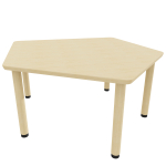 Tabulo Vijfhoek tafel klein, houten poten