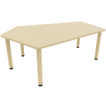 Tabulo Vijfhoek tafel groot, houten poten