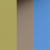Korpus: Pistachegroen (KF52) - Zitvlak: Lava bruin (KF30) - Streep: Atlantisch blauw (KF03)