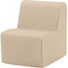 Kleutersofa 1-zits, zithoogte 34 cm, kunstleer, poederbeige