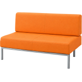 Rebello 2-zits, kunstleer, mango oranje