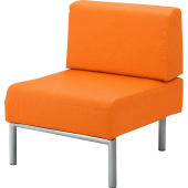 Rebello 1-zits, kunstleer, mango oranje