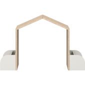 Akoestisch speelhuisje met scheidingswandfunctie, B 138 x D 59,5 x H 119 cm, camel