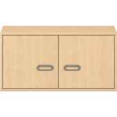 Pureo Ophangkast met dubbele deur decor B 100 x H 50 x D 42 cm in ahorn – aanzicht 2