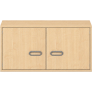 Pureo Ophangkast met dubbele deur decor B 100 x H 50 x D 42 cm in ahorn – aanzicht 2