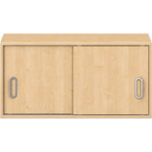 Pureo Ophangkast met schuifdeuren decor B 100 x H 50 x D 42 cm in ahorn – aanzicht 2