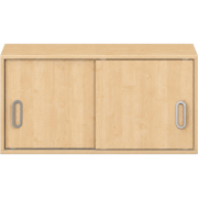 Pureo Ophangkast met schuifdeuren decor B 100 x H 50 x D 42 cm in ahorn – aanzicht 2