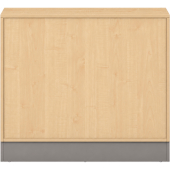 Pureo Kast voor rolbakken decor B 100 x H 87,5 x D 42 cm in ahorn – aanzicht 3