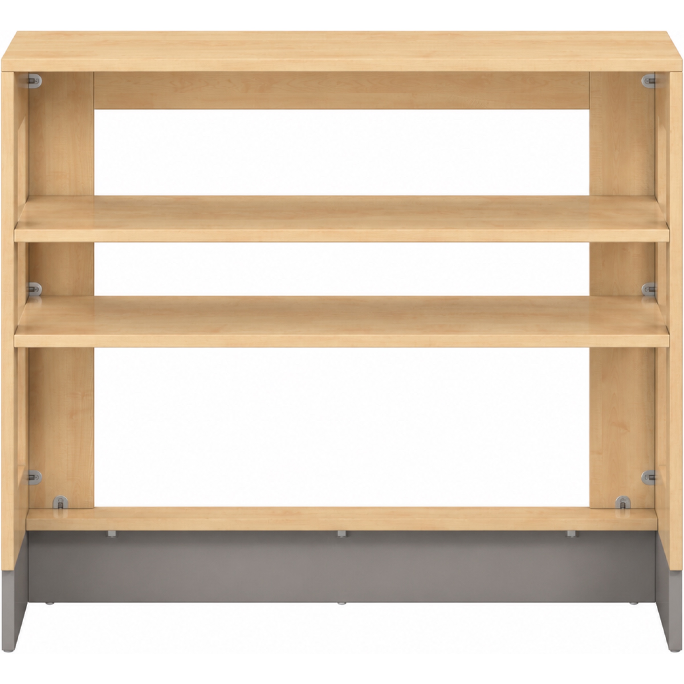 Pureo Kast voor rolbakken open decor B 100 x H 87,5 x D 42 cm in ahorn – aanzicht 2