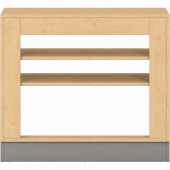 Pureo Kast voor rolbakken open decor B 100 x H 87,5 x D 42 cm in ahorn – aanzicht 3