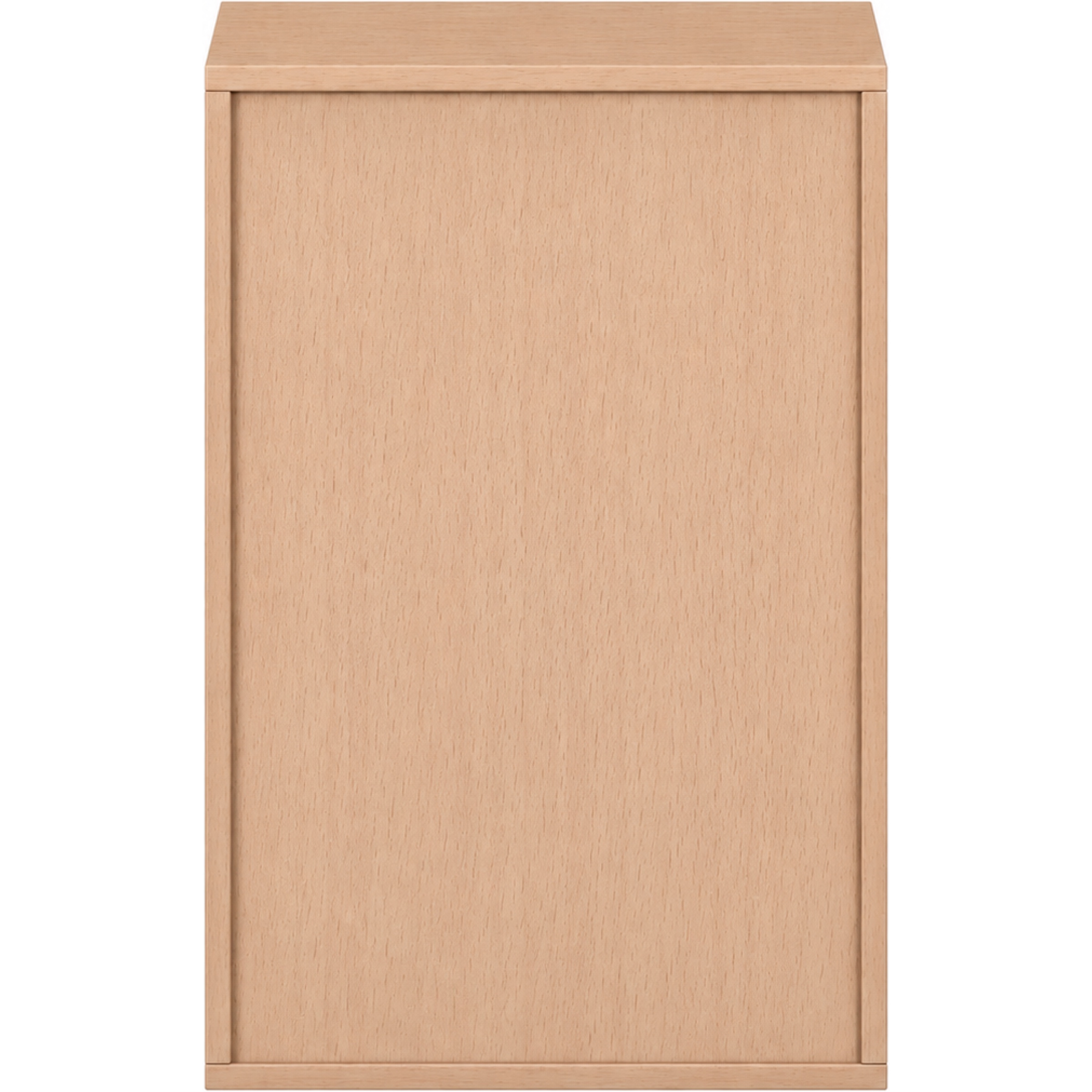 Pureo Schappenkast open decor B 50 x H 75 x D 42 cm in beuken – aanzicht 3