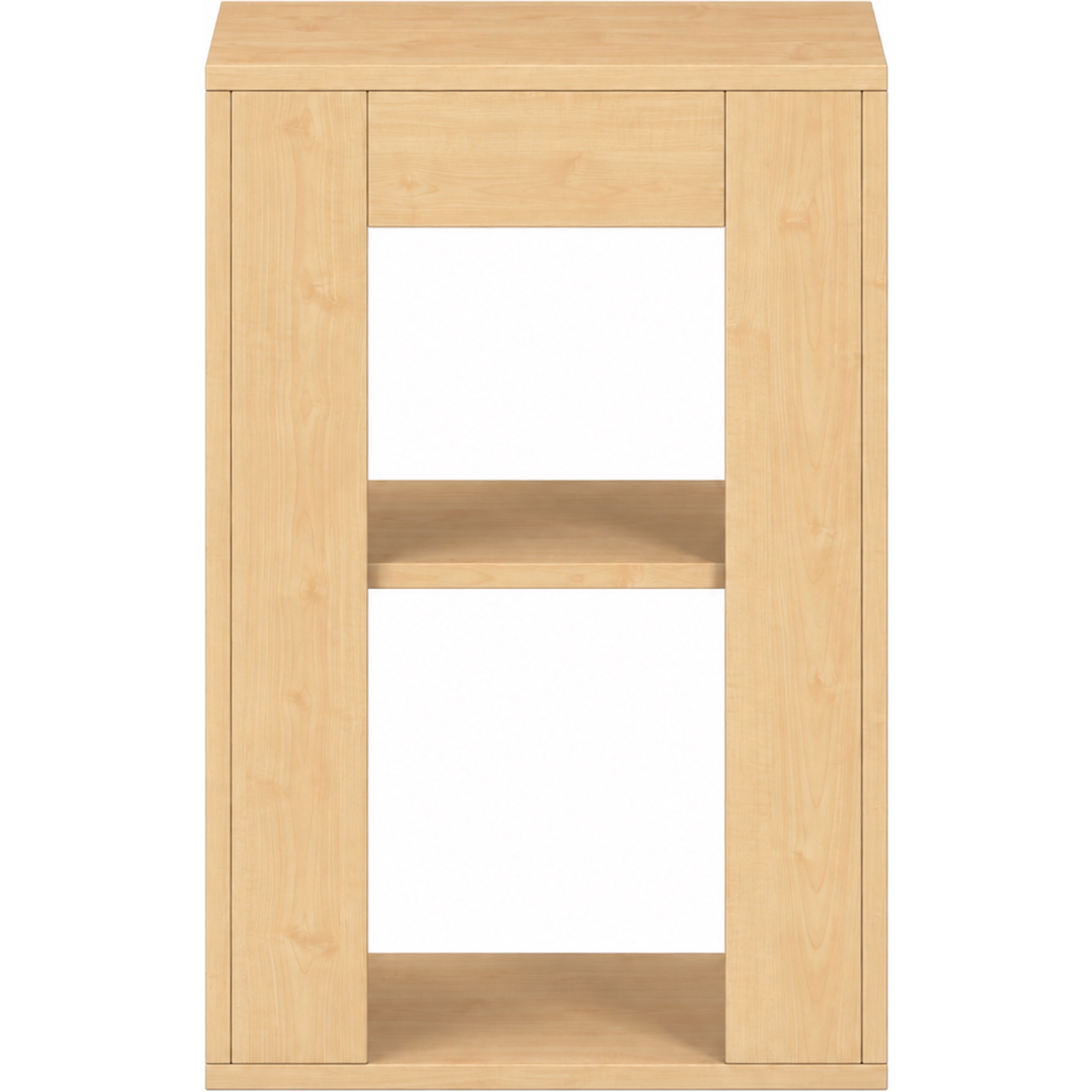 Pureo Kast open decor B 50 x H 75 x D 42 cm in ahorn – aanzicht 3