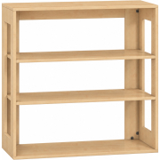 Pureo Kast open decor B 100 x H 100 x D 42 cm in ahorn