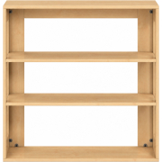 Pureo Kast open decor B 100 x H 100 x D 42 cm in ahorn – aanzicht 2