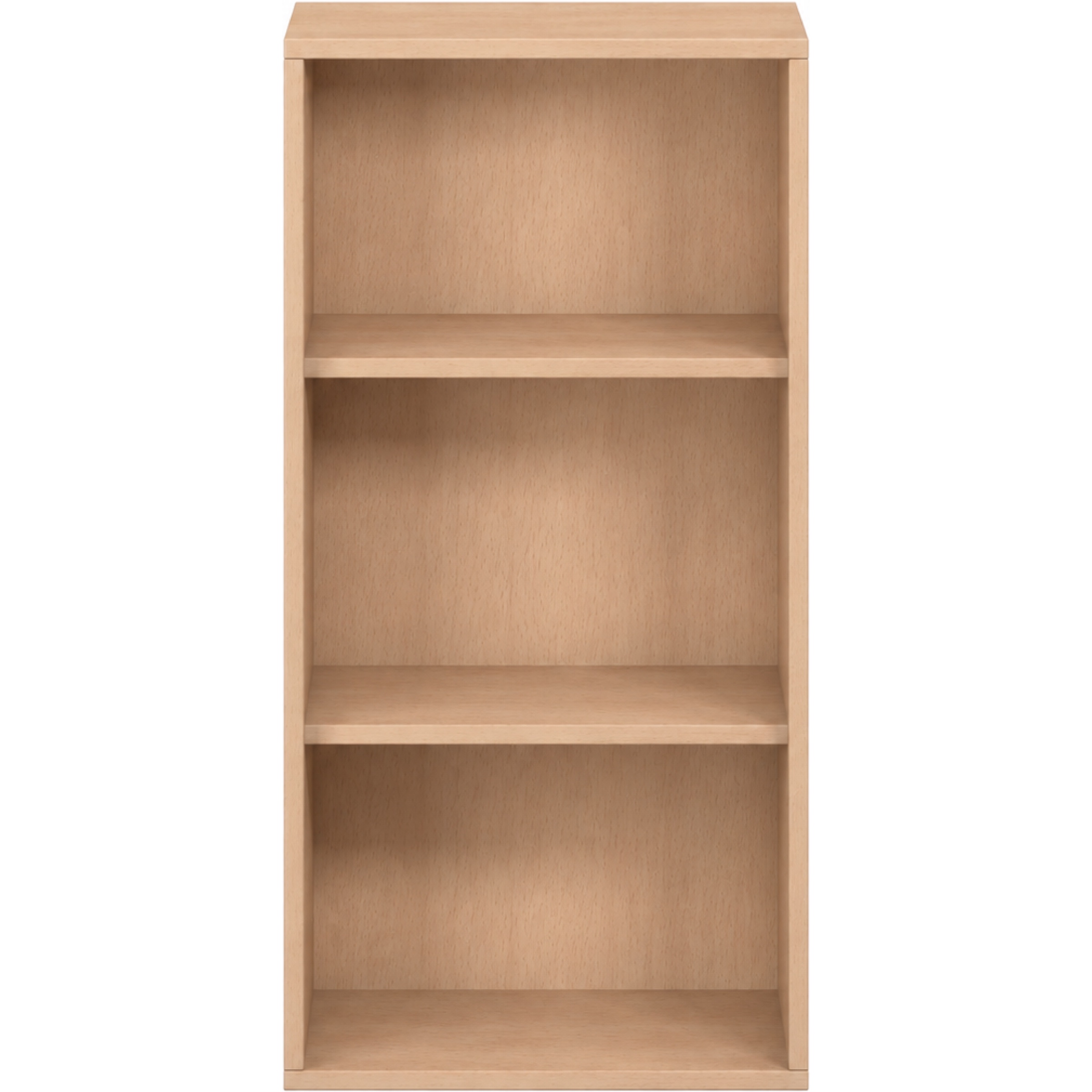 Pureo Schappenkast open decor B 50 x H 100 x D 42 cm in beuken – aanzicht 2
