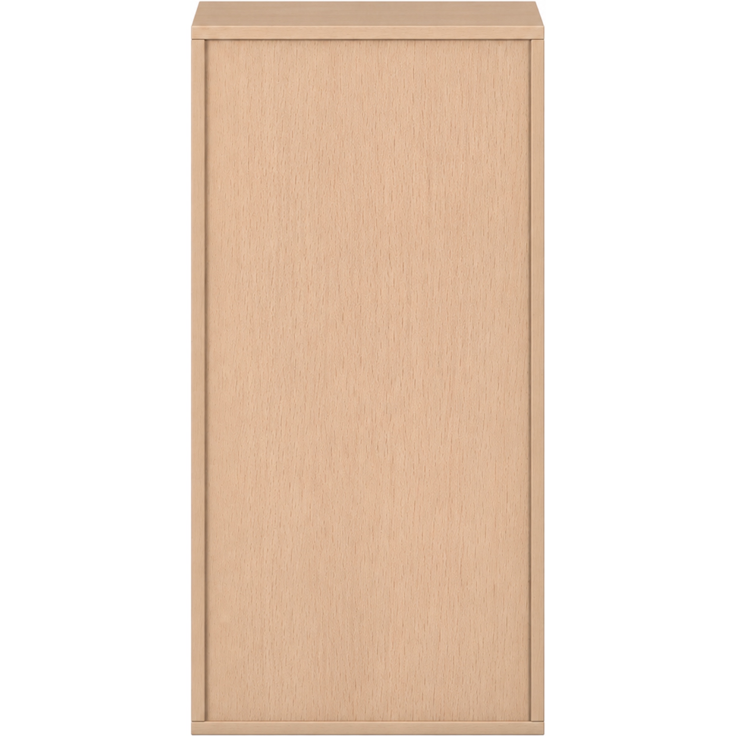 Pureo Schappenkast open decor B 50 x H 100 x D 42 cm in beuken – aanzicht 3