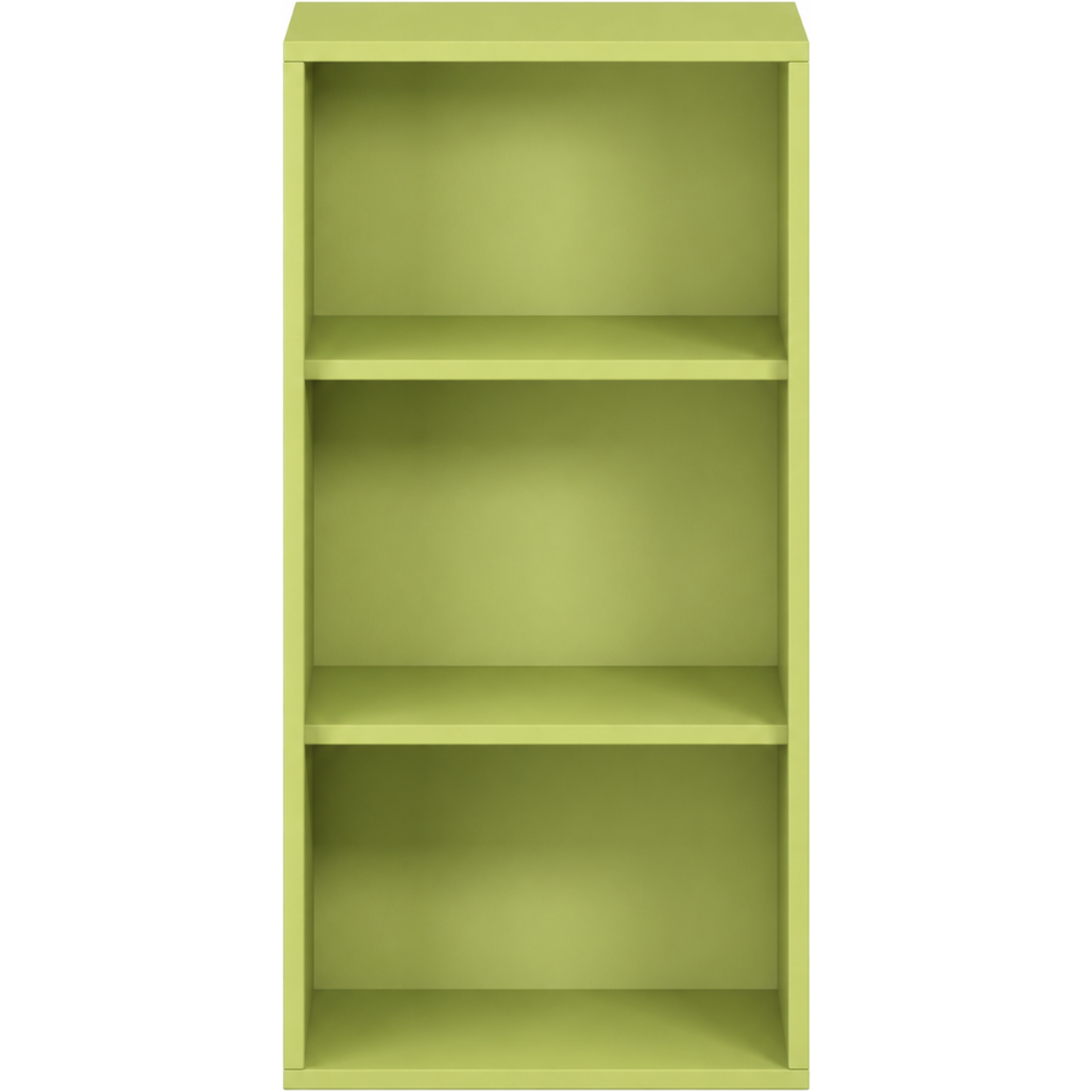 Pureo Schappenkast open decor B 50 x H 100 x D 42 cm in lindegroen – aanzicht 2