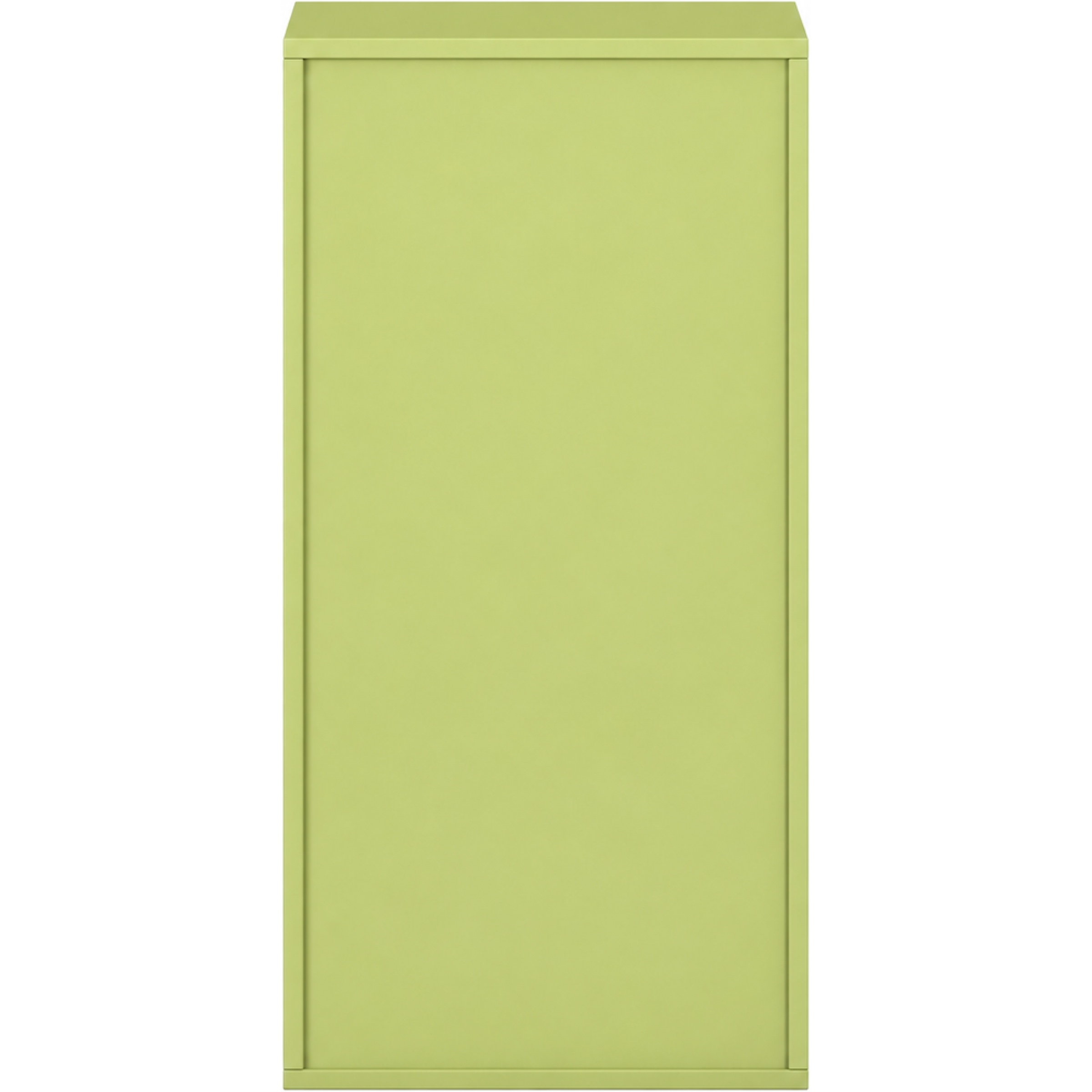 Pureo Schappenkast open decor B 50 x H 100 x D 42 cm in lindegroen – aanzicht 3