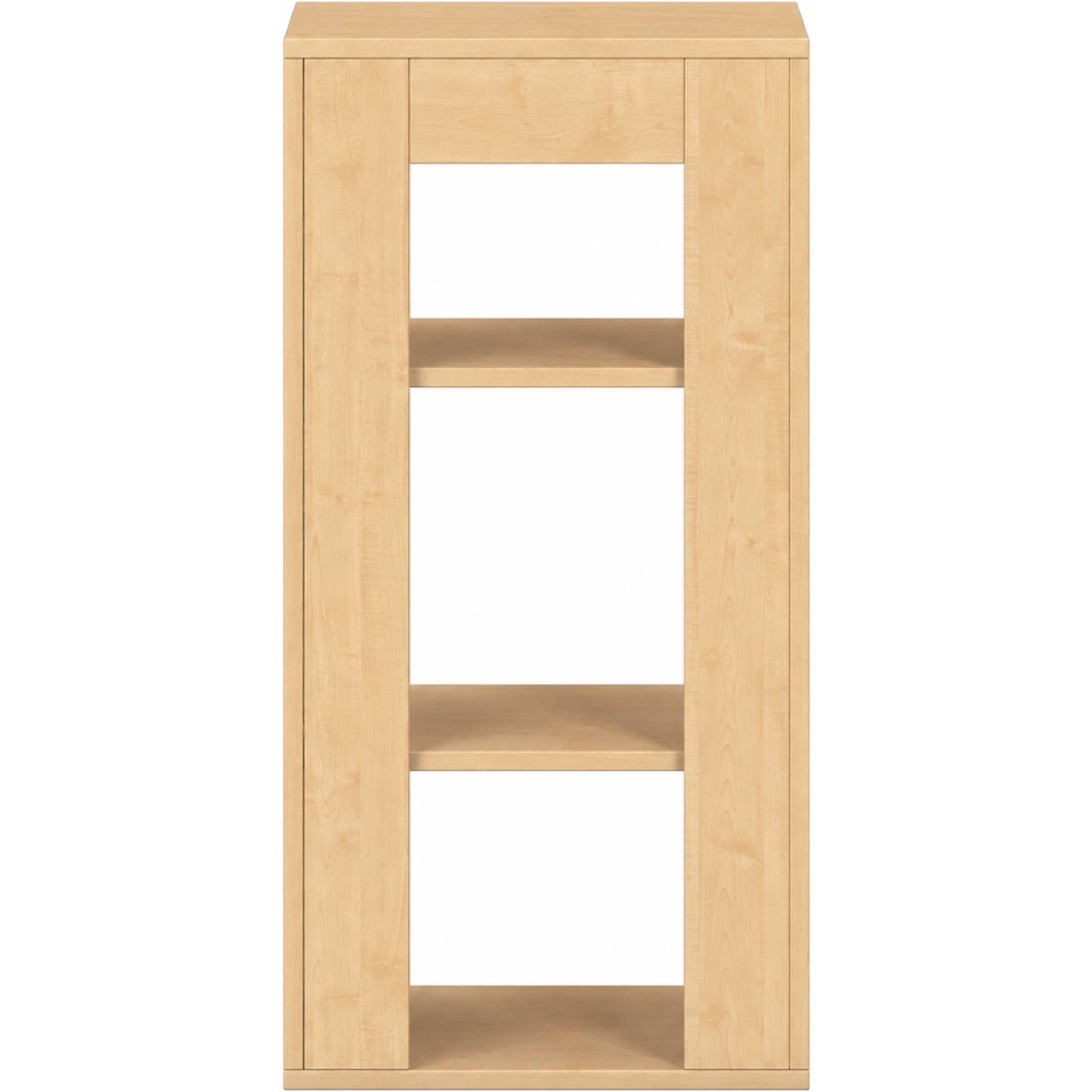 Pureo Kast open decor B 50 x H 100 x D 42 cm in ahorn – aanzicht 3