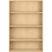 Pureo Schappenkast open decor B 100 x H 150 x D 42 cm in ahorn – aanzicht 2