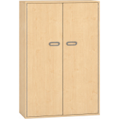 Pureo Kast met dubbele deur decor B 100 x H 150 x D 42 cm in ahorn