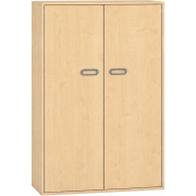Pureo Kast met dubbele deur decor B 100 x H 150 x D 42 cm in ahorn