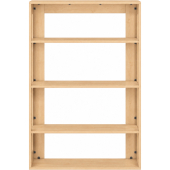 Pureo Kast open decor B 100 x H 150 x D 42 cm in ahorn – aanzicht 2