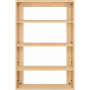 Pureo Kast open decor B 100 x H 150 x D 42 cm in ahorn – aanzicht 2