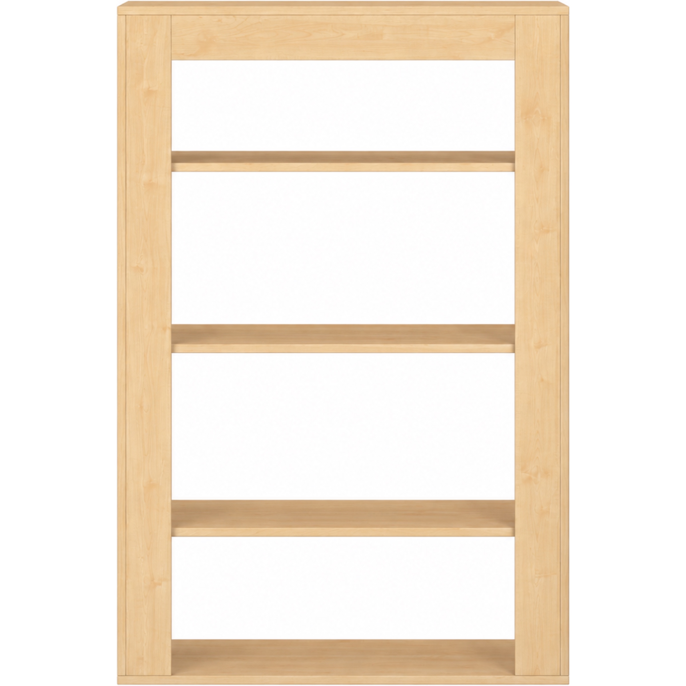 Pureo Kast open decor B 100 x H 150 x D 42 cm in ahorn – aanzicht 3