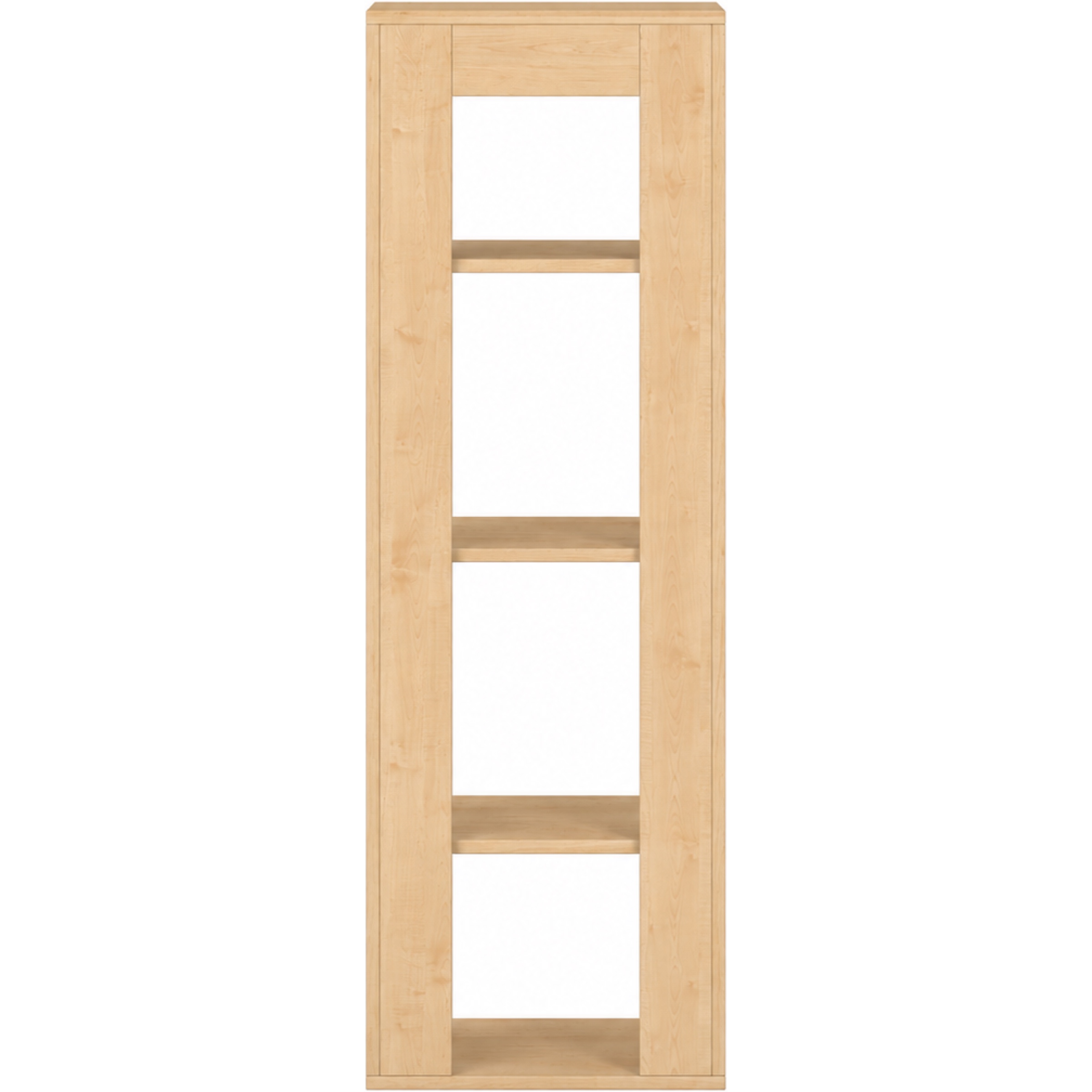 Pureo Kast open decor B 50 x H 150 x D 42 cm in ahorn – aanzicht 3
