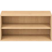 Pureo Schappenkast open decor B 100 x H 50 x D 60 cm in ahorn – aanzicht 2