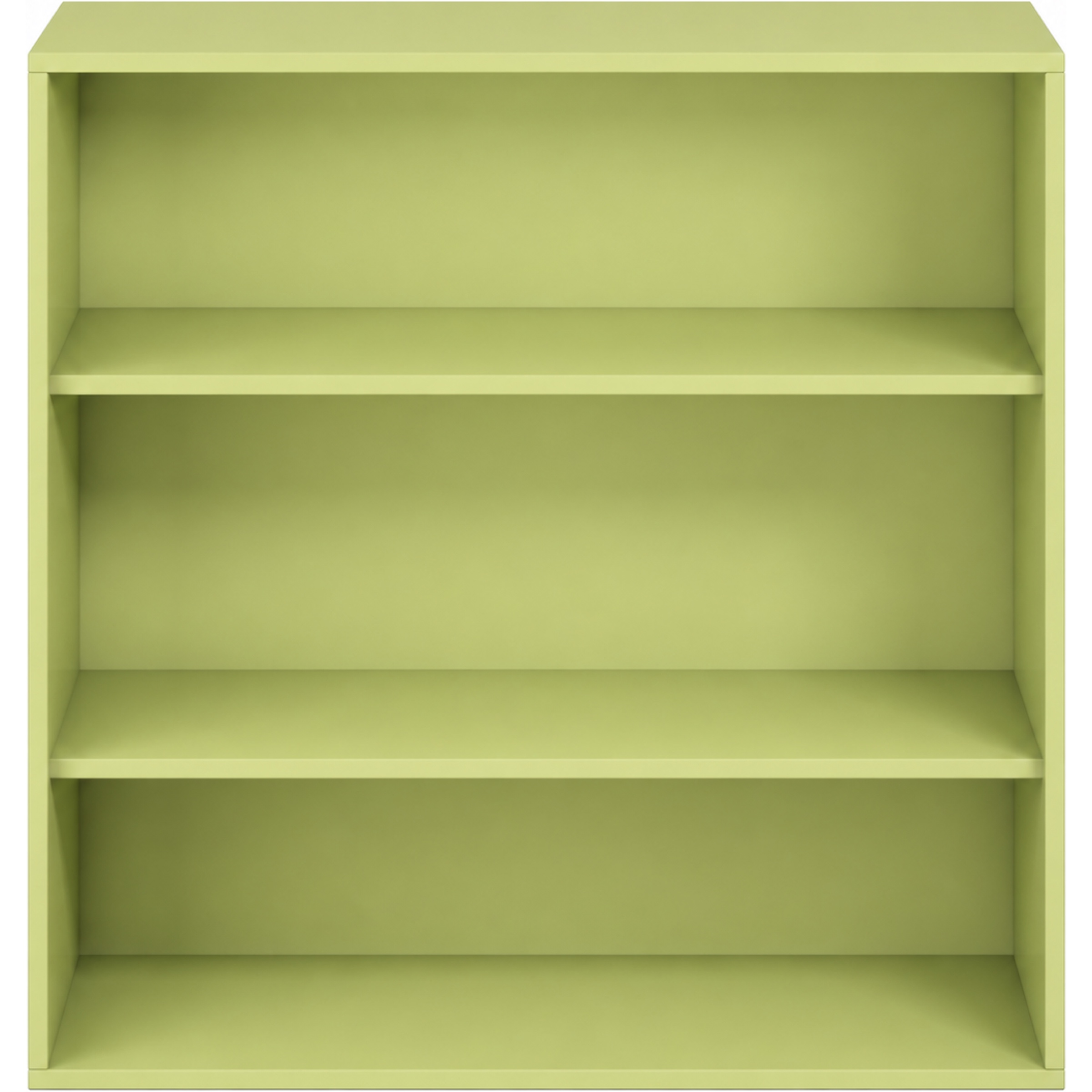 Pureo Schappenkast open decor B 100 x H 100 x D 60 cm in lindegroen – aanzicht 2