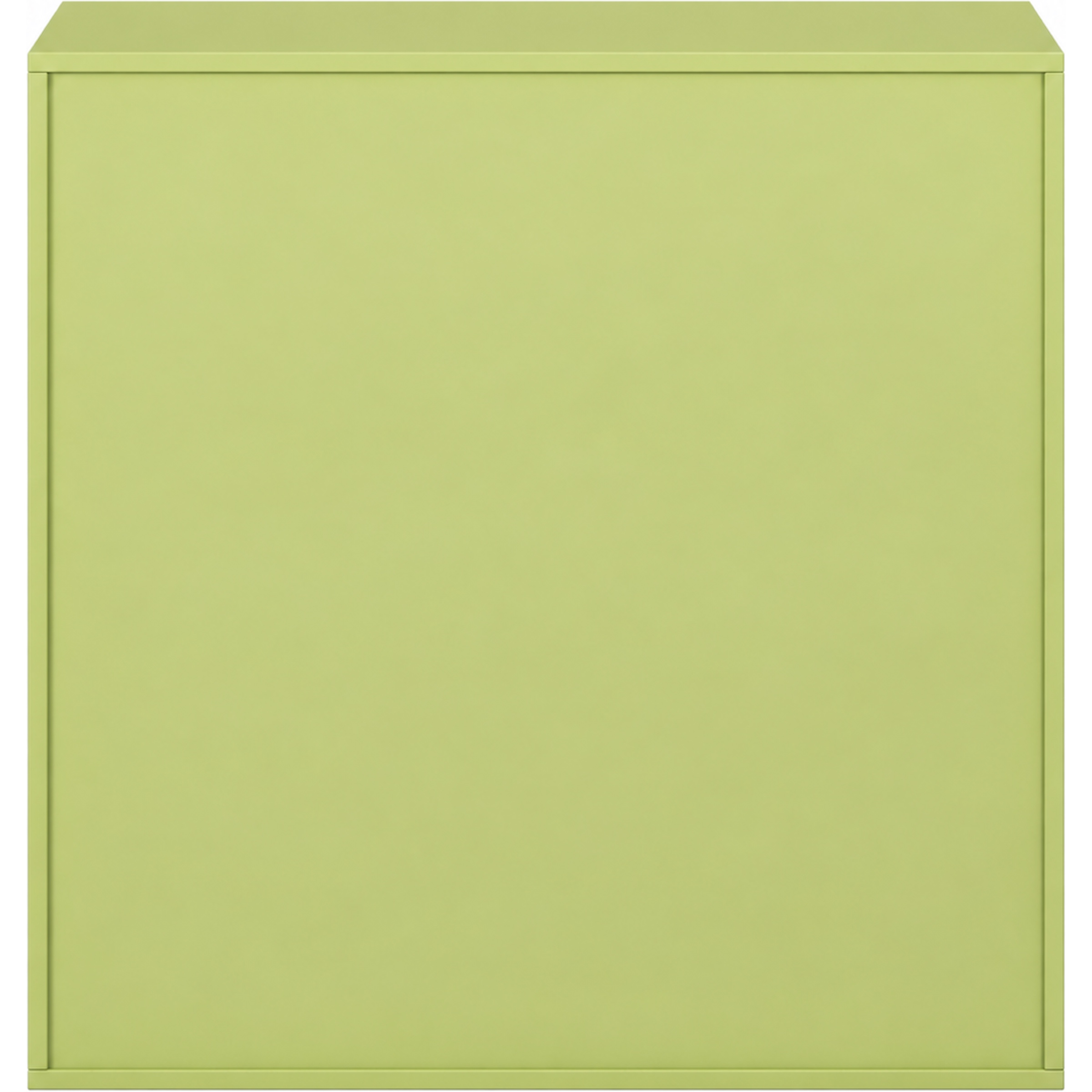 Pureo Schappenkast open decor B 100 x H 100 x D 60 cm in lindegroen – aanzicht 3