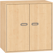 Pureo Kast met dubbele deur en rolbodem decor B 100 x H 100 x D 60 cm in ahorn