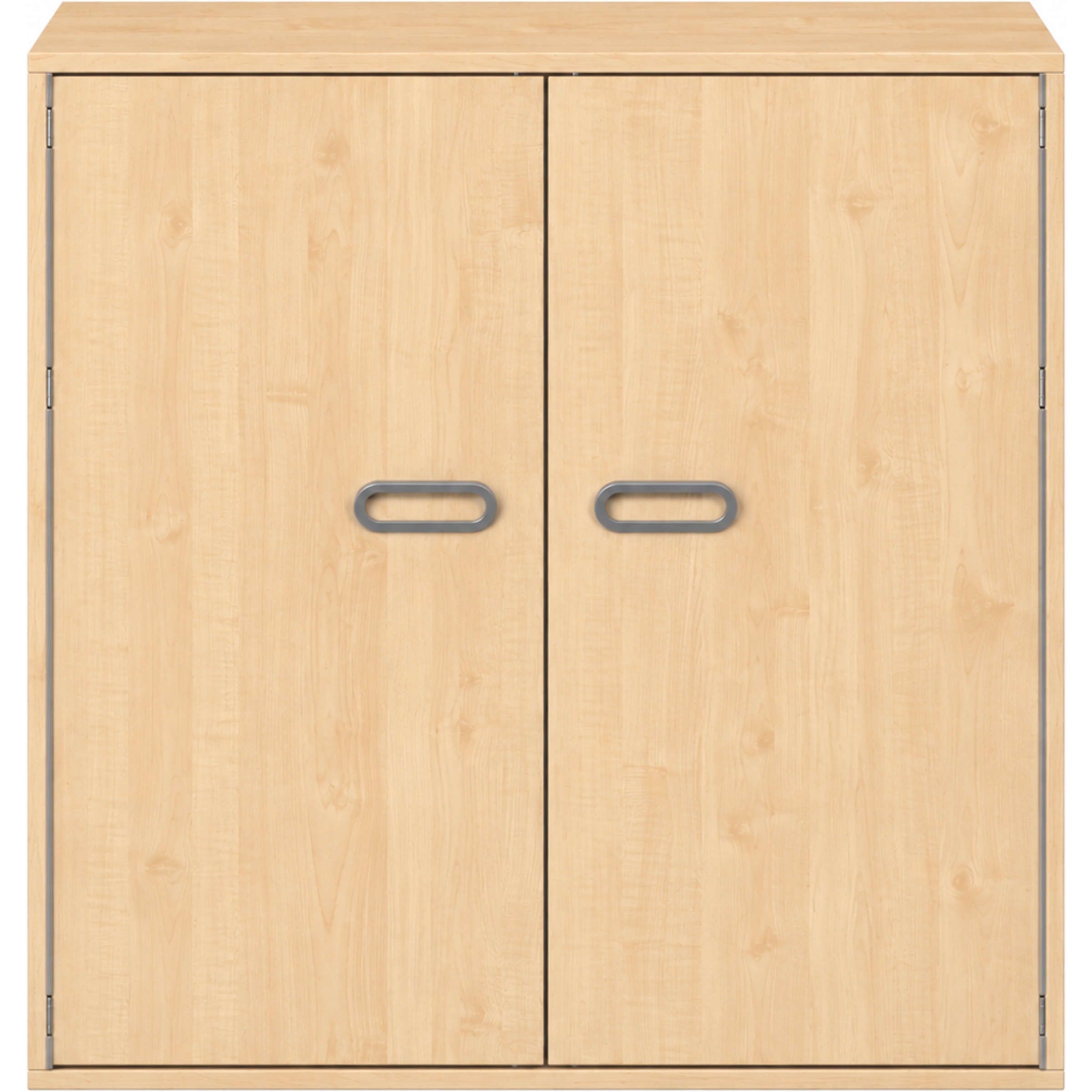 Pureo Kast met dubbele deur en rolbodem decor B 100 x H 100 x D 60 cm in ahorn – aanzicht 2