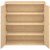 Pureo Kast met dubbele deur en rolbodem decor B 100 x H 100 x D 60 cm in ahorn – aanzicht 3