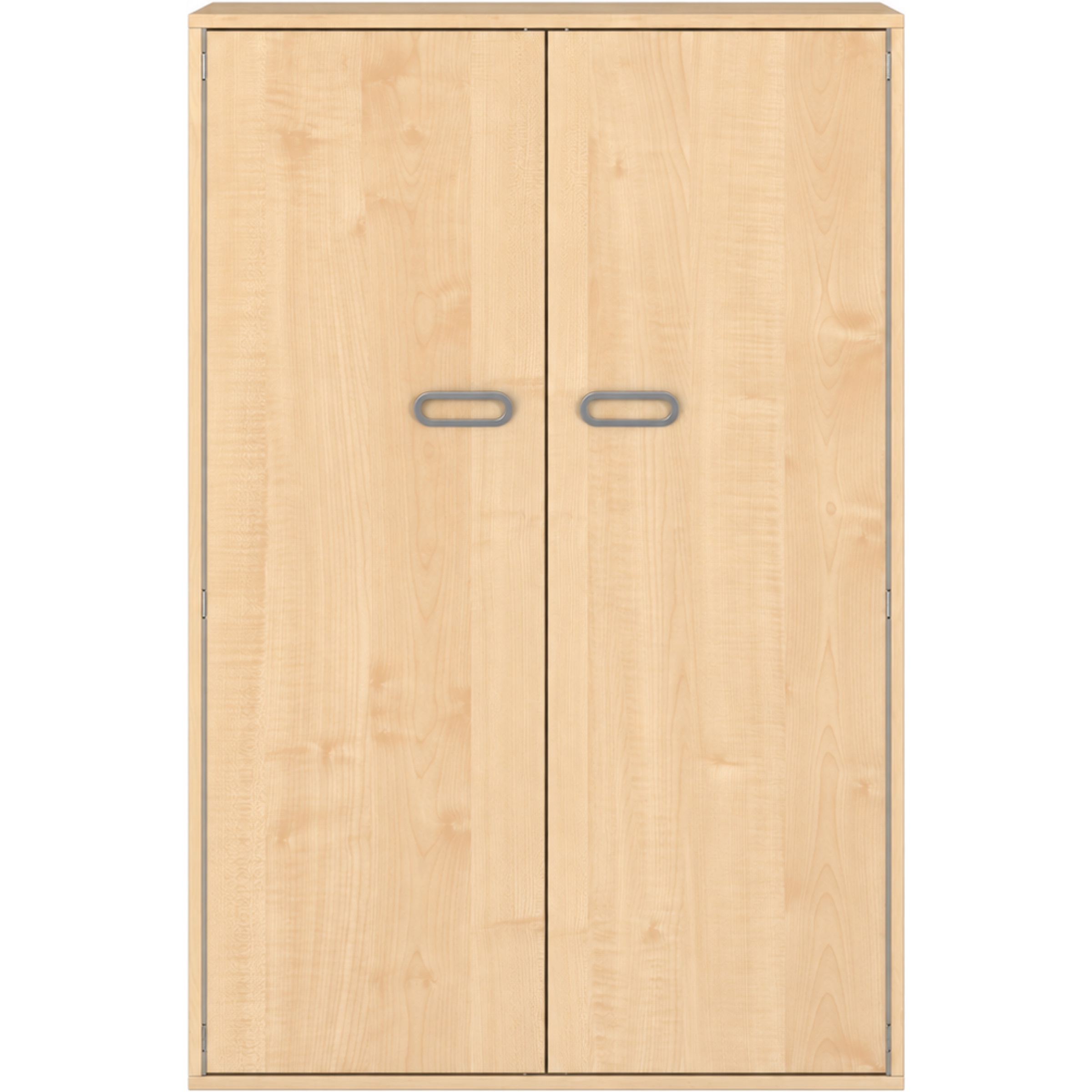 Pureo Kast met dubbele deur decor B 100 x H 150 x D 60 cm in ahorn – aanzicht 2