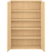 Pureo Kast met dubbele deur decor B 100 x H 150 x D 60 cm in ahorn – aanzicht 3